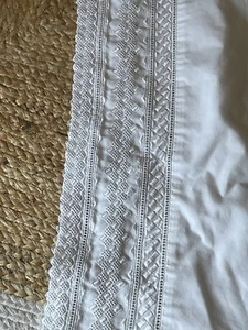Vintage Cannon King Tres Grand 1 pillowcase  Lace trim Cottage Core Romantic - Picture 1 of 6