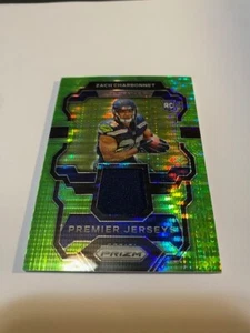 2023 Panini Prizm Zach Charbonnet RC Premier Camisetas Parche de Pulsar Verde Neón - Imagen 1 de 1
