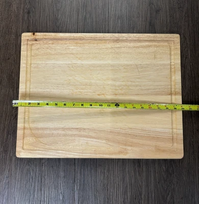 ARCHITEC TÁBUA DE CORTE DE MADEIRA DE BORRACHA Grande 18 x 15 Almofadas de Açougueiro Bloco de Madeira - Imagem 1 de 4