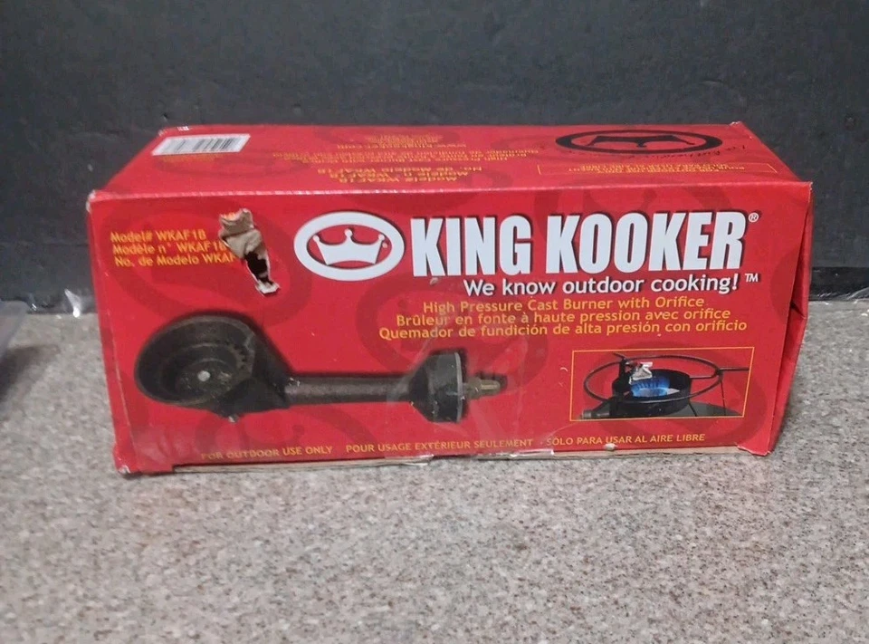 Quemador de alta presión King Kooker WKAF1B con bloque de orificio, gris Foto 1 de 4
