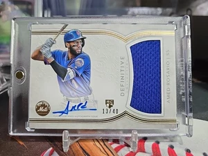 2018 Topps Definitive Amed Rosario Rookie Patch Auto/ 40 Mets Yankees  - Picture 1 of 5