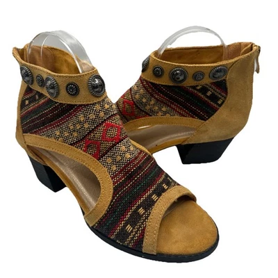 Very Volatile Los Angeles Boots Womens 8 Jalissa Concho Suede Multicolor Zip - Image 1 of 4