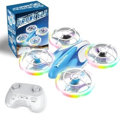 Mini Drone RC para Niños 360° Abatible Luces LED Altitud Sujeción Modo Sin Cabeza Azul - Imagen 1 de 4