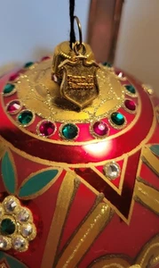 Reed & Barton Christmas Tolstoy Glass Ornament Egg C2463 Swarovski See Photos - Picture 1 of 19