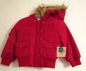 NWT Route 66 Girls Red Water Resistant Coat Jacket Faux Fur Removable Hood 4/5 - Picture 1 of 8