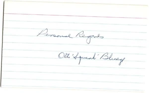 Otto Bluege -Autógrafo- 1932-1933 CIN - Imagen 1 de 1