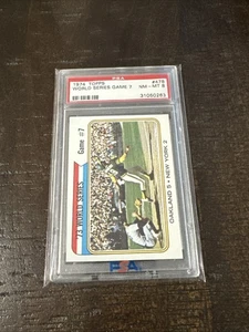 1974 Topps Set-Break #478 World Series Game 7 PSA 8 NM-MT NY METS OAKLAND A’S - Picture 1 of 2