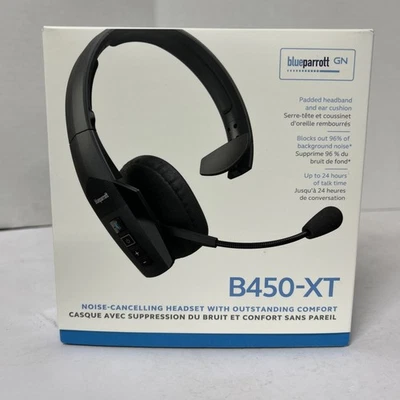 Blue Parrot B450-XT Bluetooth Wireless Trucker Cell Phone Headset Parrott D1B - Image 1 of 4