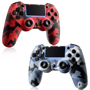 KDYGPDCT 2 Pack Wireless Controller for PS4/Pro/PS3,Wireless Red + Blue  - Picture 1 of 8