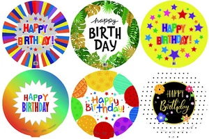Harnel Brand Assorted 18" Birthday Mylar Balloons - Pack of 100 - Picture 1 of 2