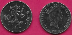 SOLOMON ISLANDS 10 CENTS 2010 UNC SEA SPIRIT NGORERU FROM TEMOTU PROVINCE,ELIZAB - Picture 1 of 1