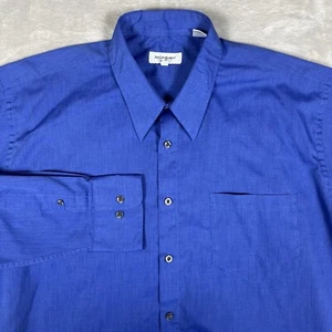 Yves Saint Laurent Dress Shirt Mens 17.5 34/35 XL Blue Lightweight Cotton Blend - Picture 1 of 9