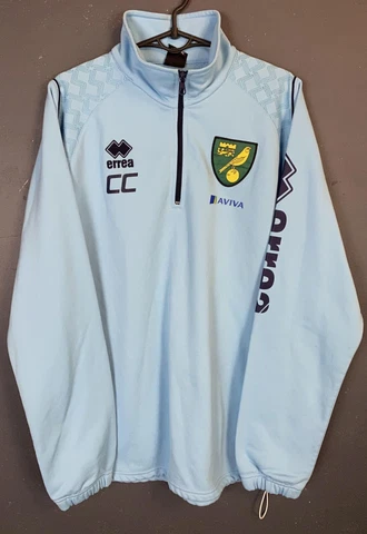 ERREA MEN'S FC NORWICH CITY TRAINING TOP SOCCER FOOTBALL SHIRT JERSEY SIZE XL Cover