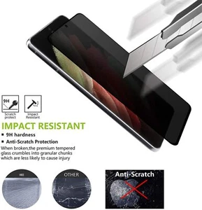 Protector de pantalla de vidrio antiespía privacidad para Samsung Galaxy S21 Ultra 5G 6,8 pulgadas - Imagen 1 de 6