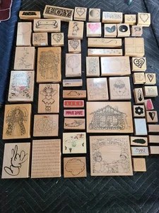 50 Rubber Stamps Assorted Lot Most New Some Used - Picture 1 of 2