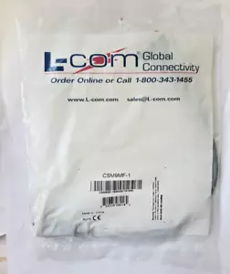 L-Com CSM9MF-1 geformtes D-Sub-Kabel, Db9 Stecker/Buchse, 1,0 Fuß - Bild 1 von 5