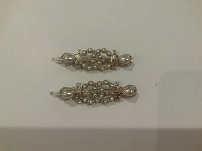 Chanel Pinza de Pelo Uniforme Conjunto Perla Nuevo Foto 1 de 4