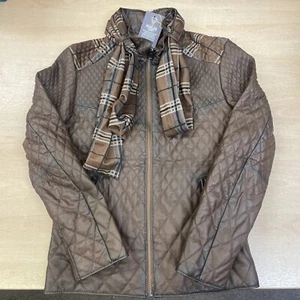Woodland Leathers Mens Criss Cross Jacket With Matching Scarf - Size Medium - Picture 1 of 5
