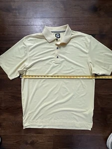 FOOTJOY FJ Men’s Performance Golf Polo Shirt LARGE Yellow - Picture 1 of 5