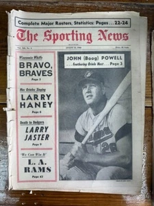 The Sporting News August 13, 1966 John Boog Powell Cover Baltimore Orioles - Picture 1 of 2