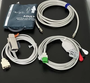 Mindray V12 Bundle - Cuff, Hose, SpO2 Masimo, ECG - Same Day Shipping  - Picture 1 of 6