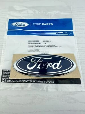 E-150 E-250 E-350 F-250 F-350 Excursion Ford azul ovalado puerta trasera emblema nuevo OEM Foto 1 de 4