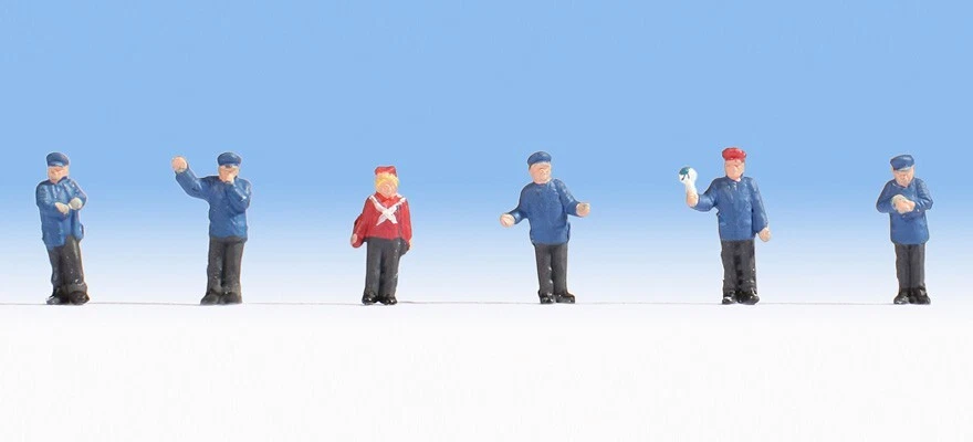 Z scale / gauge Noch Figures 44200 SIX GERMAN RAILROAD WORKERS - Image 1 of 1