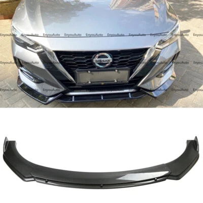 For Nissan Versa UNIVERSAL Front Bumper Lip Spoiler Splitter Carbon Fiber Foto 1 de 4