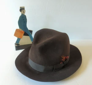 Stefano Classico Fur Felt Fedora, Hat/Size S - Picture 1 of 12