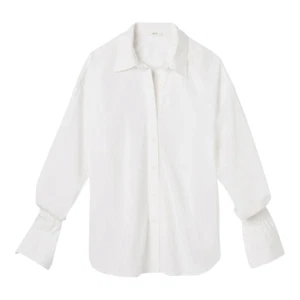 NWT A.L.C. Monica Long Sleeve Crisp Poplin Button-front Shirt in White Women's 6 - Picture 1 of 12