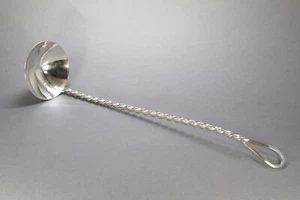 edel elegante versilberte Obst Bowle Kelle Schöpfkelle Versilberung Punze 32,5cm - Bild 1 von 7