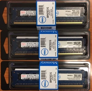 3GB 3x 1GB DDR3 PC3-10600E ECC UDIMM Dell PowerEdge Mac Pro HP Lenovo Memory RAM - Picture 1 of 2