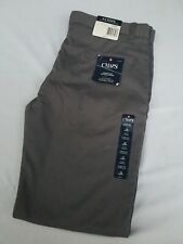 Boys Chaps Approved Schoolwear Grey Pants Size 16 Husky