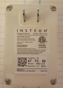INSTEON Range Extender 2992 - 222 Plug in (USED) w/Quick start guide (SCE #43u6) - Picture 1 of 5