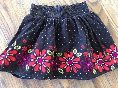 Falda de Pana Cherokee 3T Cintura Elástica Marrón Floral Patrón de Lunares Foto 1 de 3