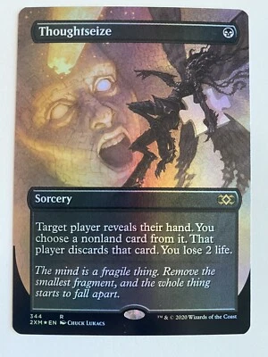 Thoughtseize *FOIL* Borderless Art Double Masters MTG NM/MT 2XM Combine Shipping - Image 1 of 4
