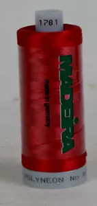 POLYESTER POLYNEON EMBROIDERY THREAD MADEIRA 6 SPOOLS each 1000 m 1781 Deep Red - Picture 1 of 1