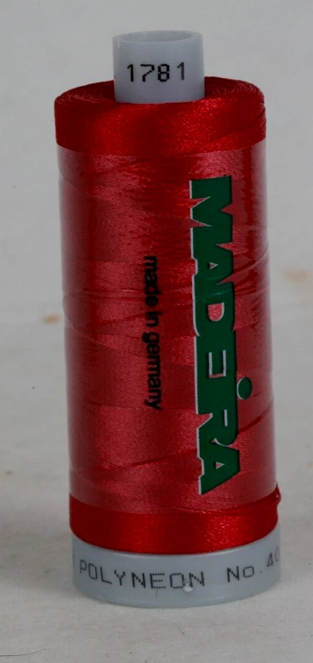 POLYESTER POLYNEON EMBROIDERY THREAD MADEIRA 6 SPOOLS each 1000 m 1781 Deep Red - Image 1 of 1
