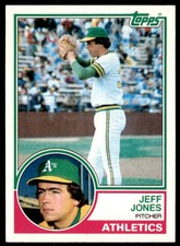 1983 Topps. Jeff Jones . Oakland Athletics #259