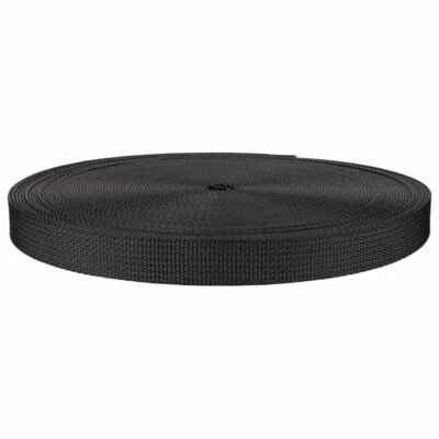 3/4" x  100 Yd Black Polyester Webbing (Qty-5) (161-EW) - Image 1 of 4