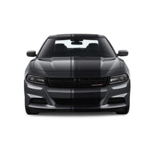 Dual Racing Stripes [3x] 1" , 2", 24" x 68" Self Healing Vinyl Fits All Vehicles - Picture 1 of 17