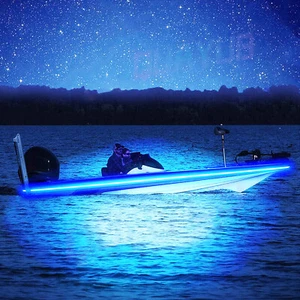 5M Blue LED Boat Light Deck Waterproof 12v Bow Trailer Pontoon Lights Kit Marine - Picture 1 of 9