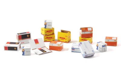 Matho Models 35074 Cardboard Boxes - post & courier services 1:35 scale - Image 1 of 3