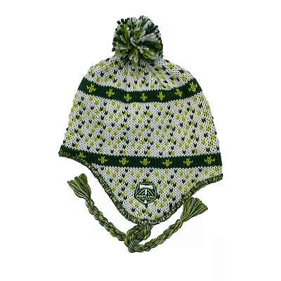 Portland Timbers Beanie MLS Soccer / Futbol Ear Flap Pom Pom Winter Knit Hat - Image 1 of 4