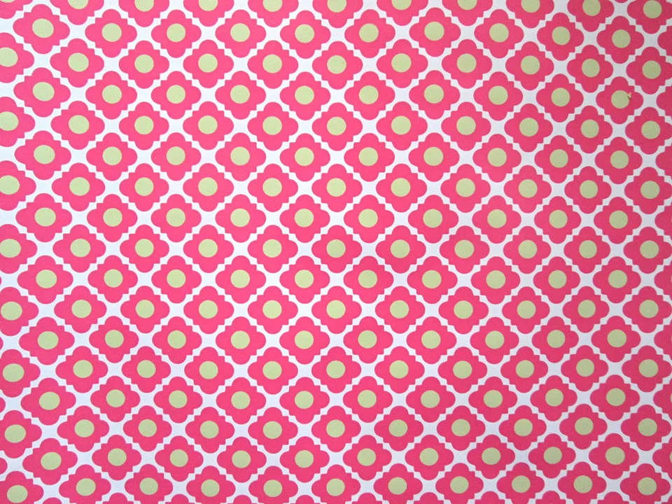 Laura Ashley 流行艺术 mod 壁纸 卷橙色 莱姆绿 27 英寸 宽 x 9 码 — 第 1/1 张图片