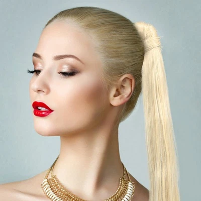  Chignon Rapide Postiche Bouclée Extension Queue Cheval Des Cheveux - Immagine 1 di 4