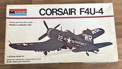 CORSAIR F4U-4 - Kit modelo monograma escala 1/48 - 1973 Foto 1 de 4