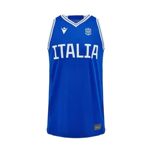 BASKETBALL ITALY - TRAINING JERSEY SHIRT - MACRON - Season 2024/25 - Picture 1 of 4