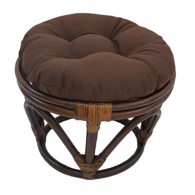 Bali 18-inch Footstool with Twill Cushion - Image 1 of 4