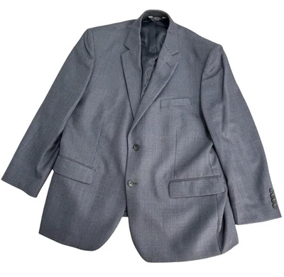 Pronto Uomo Platinum Blazer Mens 46S Gray Wool Herringbone Two Button Sport Coat - Image 1 of 4
